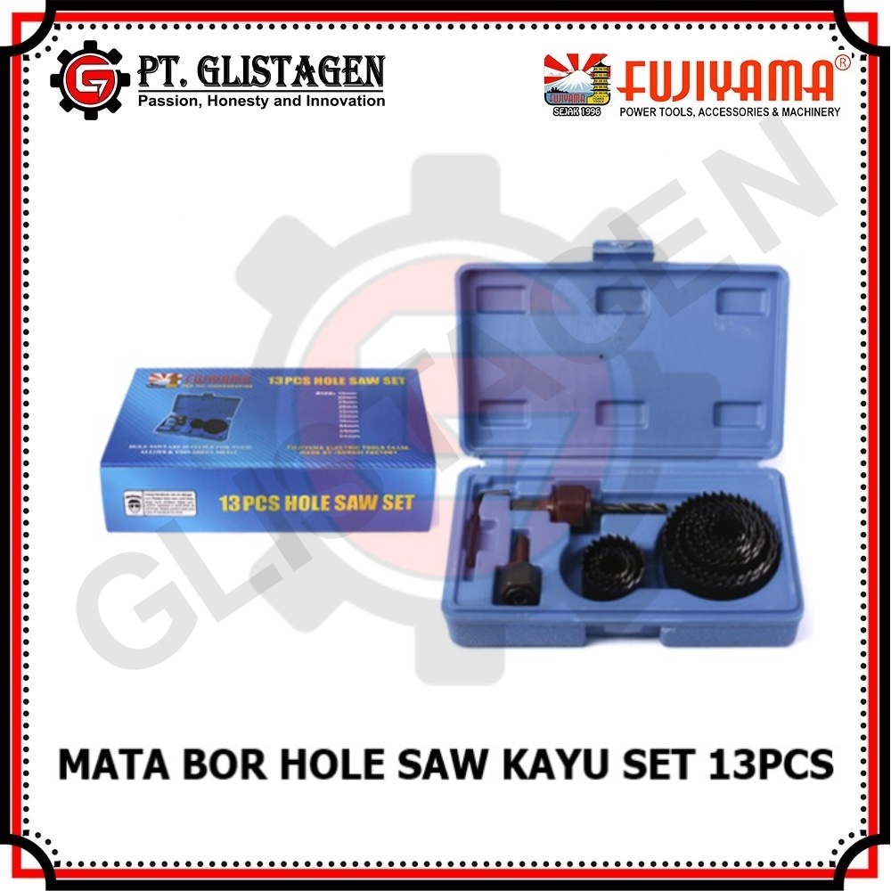 Mata Bor Pelubang Kayu Hole Saw Set 13 Pcs Holesaw Kit 13Pcs