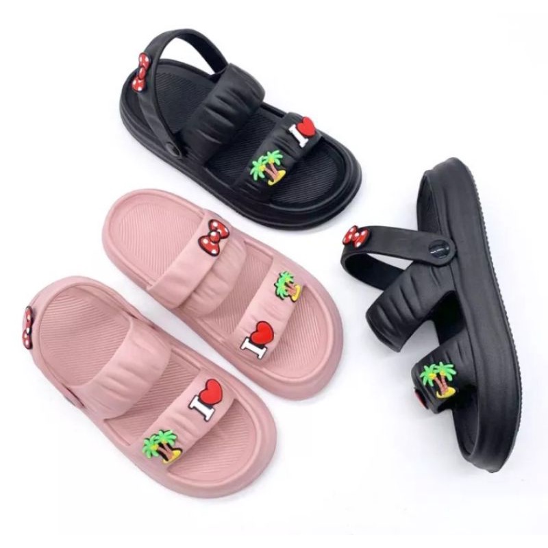 sandal sliper/sandal slop karet wanita ban 2 trendy motif terbaru ukuran 36-40 gosome 633M/irsoe 352