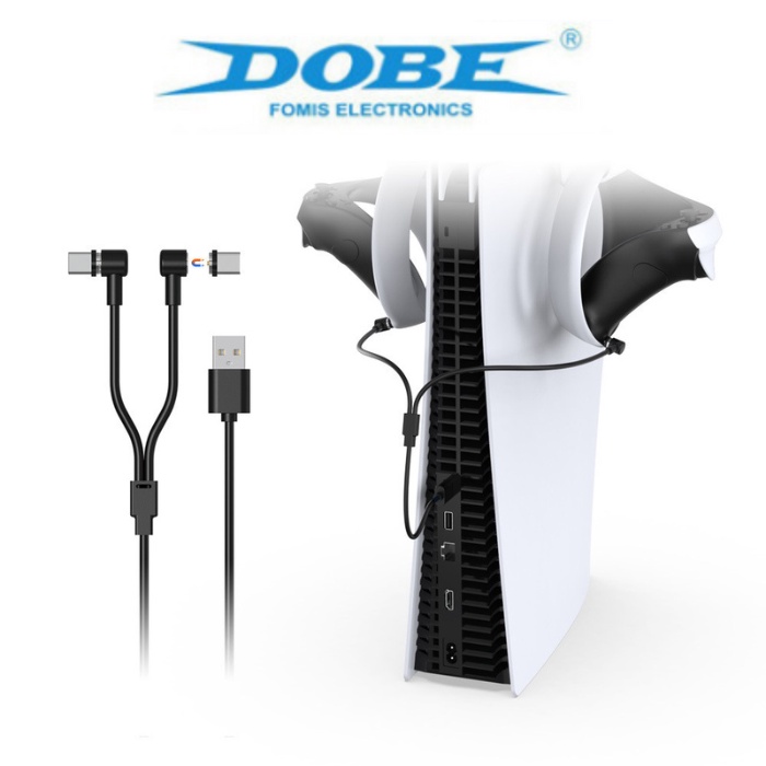 Dobe Magnetic Charging Cable For PS5 VR2 / Kabel Cas Magnet Controller Gamepad Stick Stik