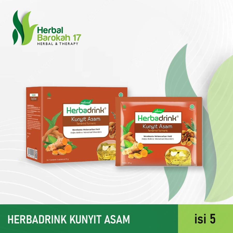 Herbadrink Kunyit Asam Serbuk Minuman Lancar Haid