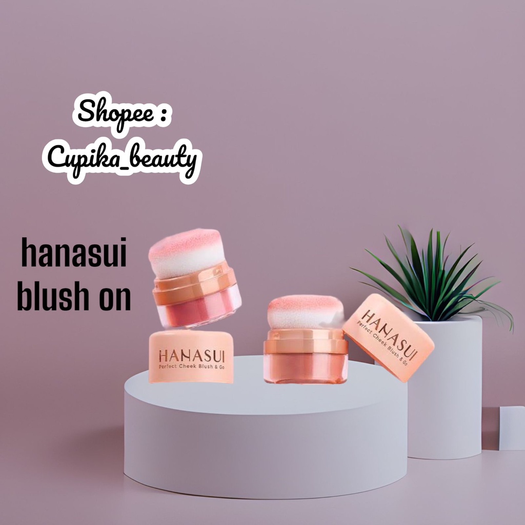 [ Pu,ox ] Hanasui Perfect Cheek Blush On &amp; Go -- blush on powder hanasui