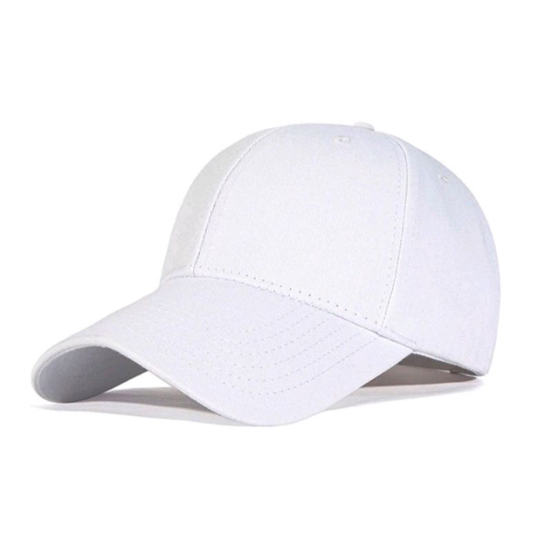 Topi putih polos pria/wanita