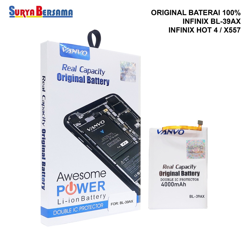 BATERAI VANVO BATERAI INFINIX BL-39AX INFINIX HOT 4 / X557 ORI 100