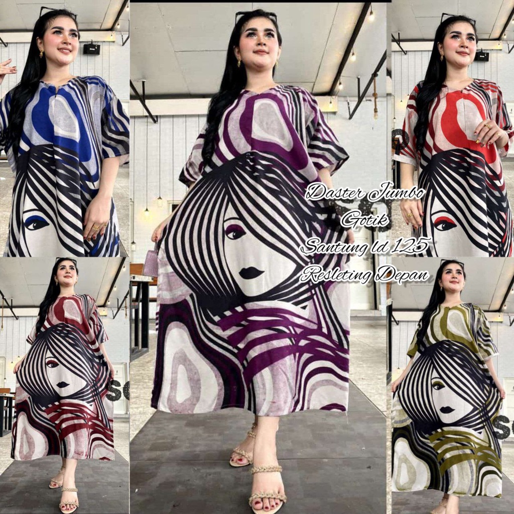 Daster Jumbo LD 125 Busui Resleting Depan Fashion Cantik Karakter Lucu Santung Adem Nyaman Buat Harian bawah lutut lengan pendek - home dress sofia dres daily viral terbaru 2023 model kekinian