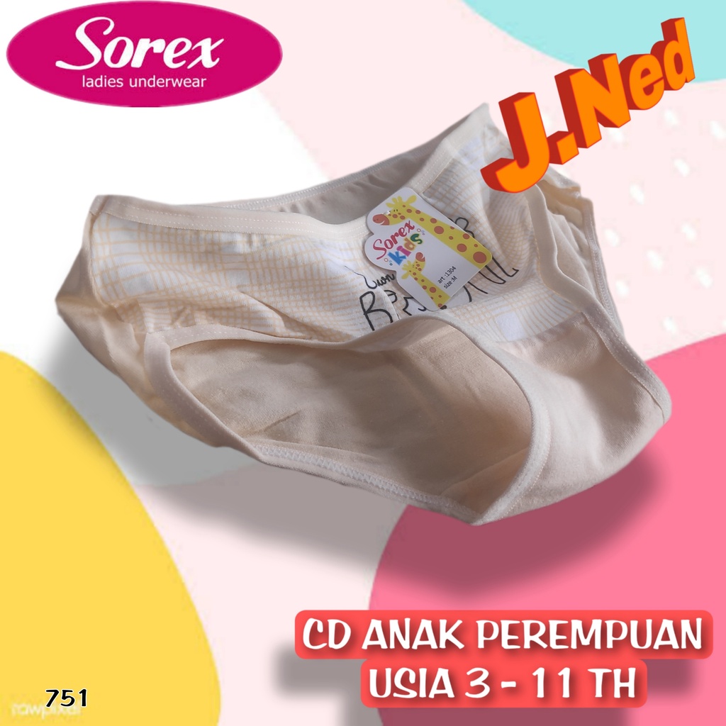 J751 CD ANAK WANITA SOREX CD ANAK PEREMPUAN SOREX CELANA DALAM ANAK