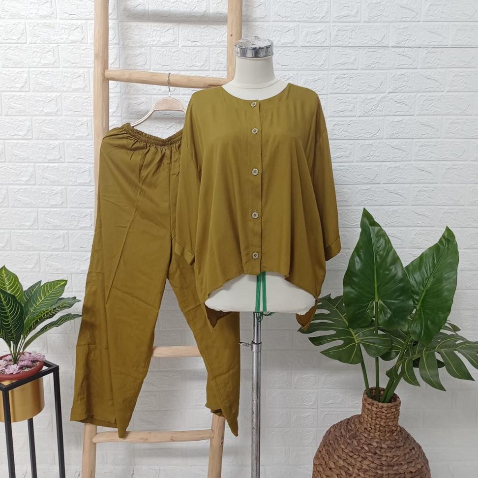 SALE TERBATAS Setelan Andin Ikatan Cinta One Set Rayon Premium Pakaian Wanita Panjang
