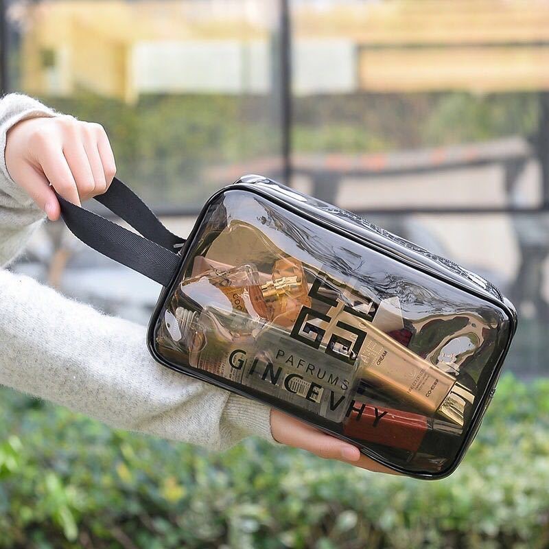 Tas Kosmetik Portable Pvc Transparan Tahan Air Travel Pouch Make Up Cosmetic Bag Waterproof