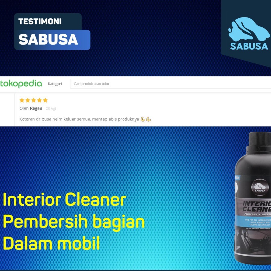 SABUSA Pembersih Kotoran Interior Dalam Mobil Dashboard Sofa Jok Kursi Mobil Interior Cleaner 500ml