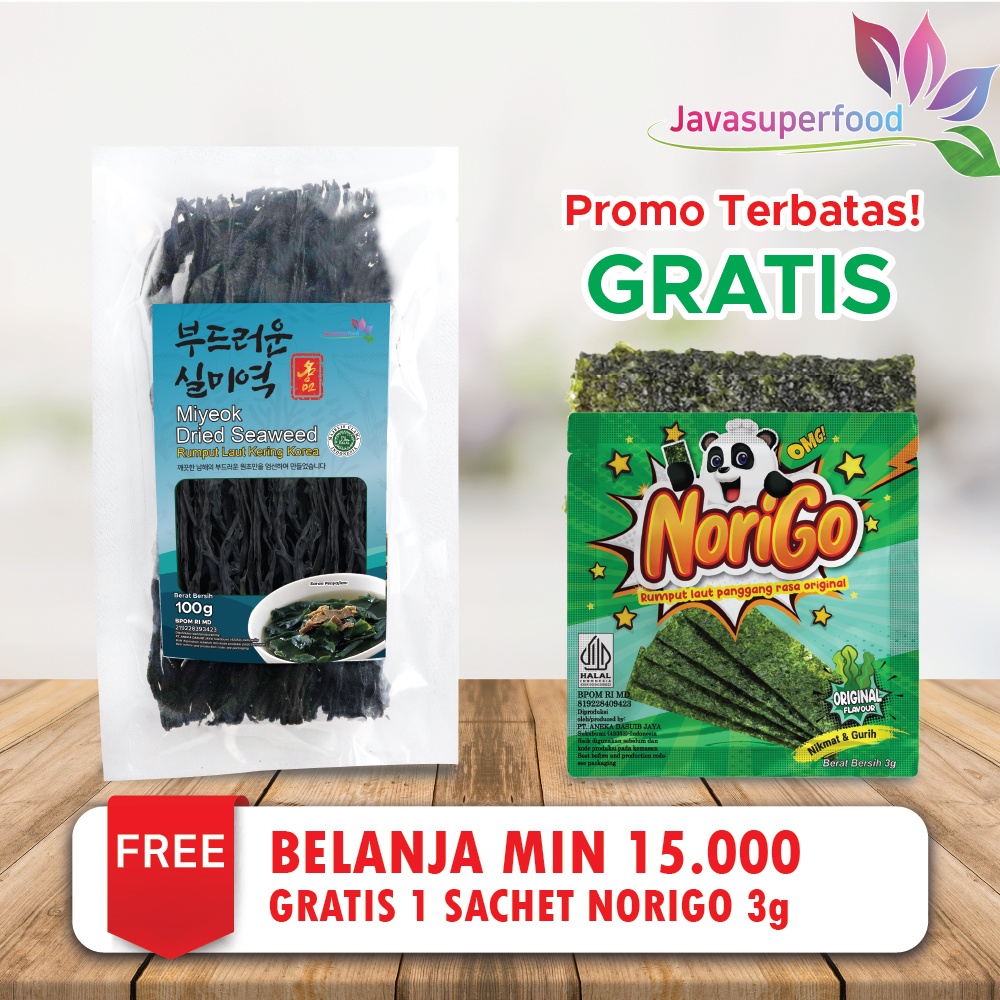 

Dried Seaweed Rumput Laut Kering Korea / Wakame / Miyeok / Miso Soup 100g Halal