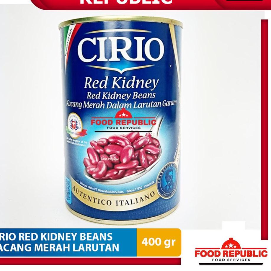 

Kejar Promo CIRIO RED KIDNEY BEANS 400 GR KACANG MERAH DALAM LARUTAN GARAM KALENG