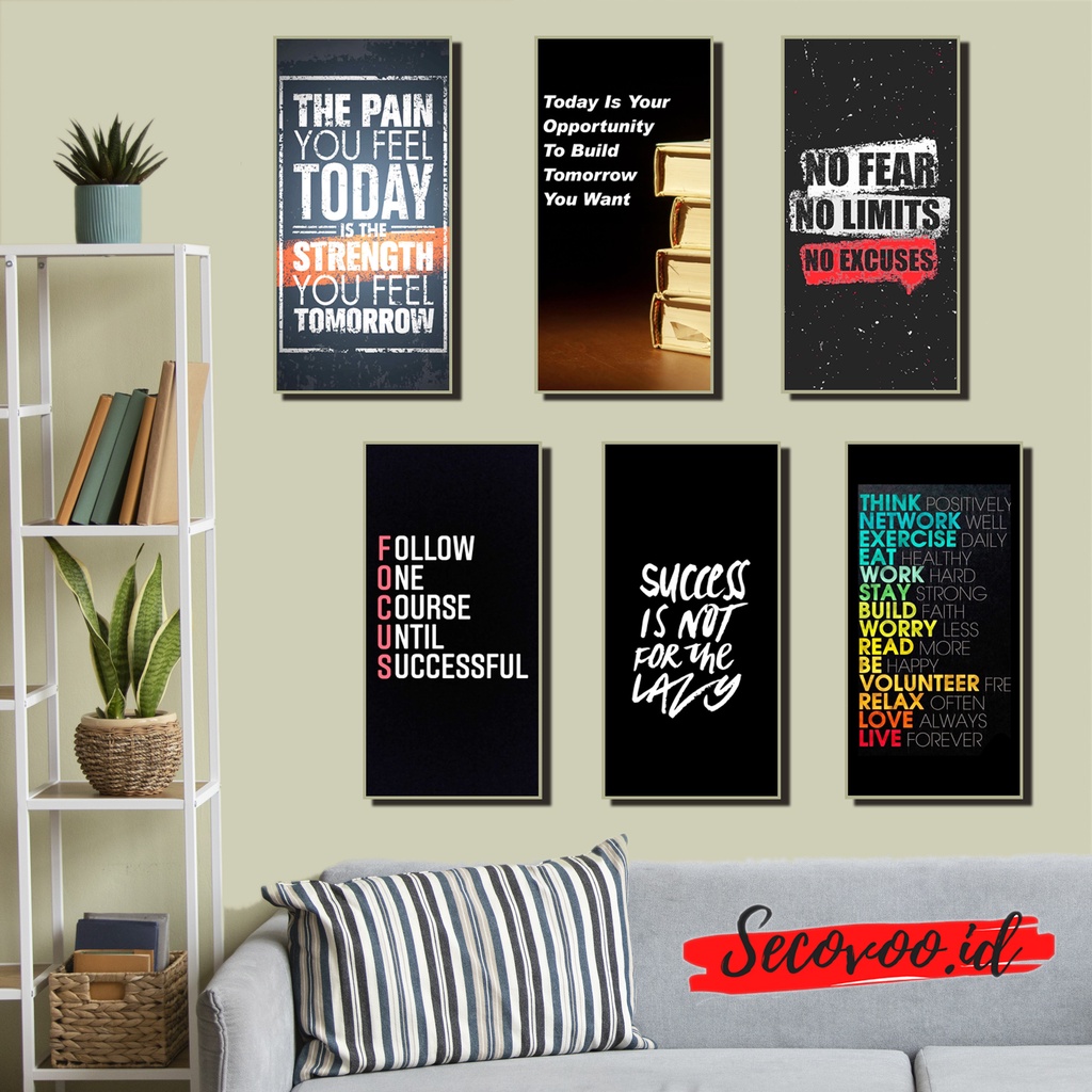 Wall Decor Rumah Pajangan Kamar Poster Dekorasi Hiasan Dinding 15x30 Motif Quotes Aesthetic Grafity 