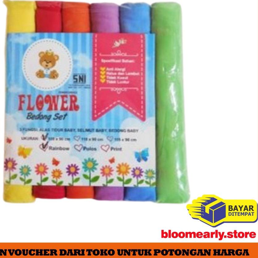 ❇ Perlengkapan Bedong Bayi Polos Rainbow Isi 6 Pcs baby shop baru K8U4 ✳