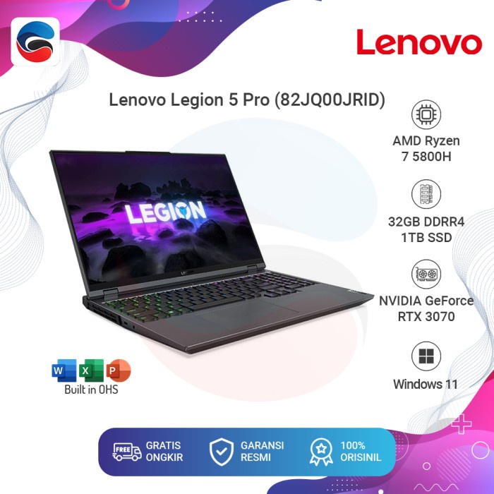 LENOVO LEGION 5 Pro 16ACH6H / Ryzen 7 5800H / 32GB / 1TB  / W11 [82JQ00JRID]