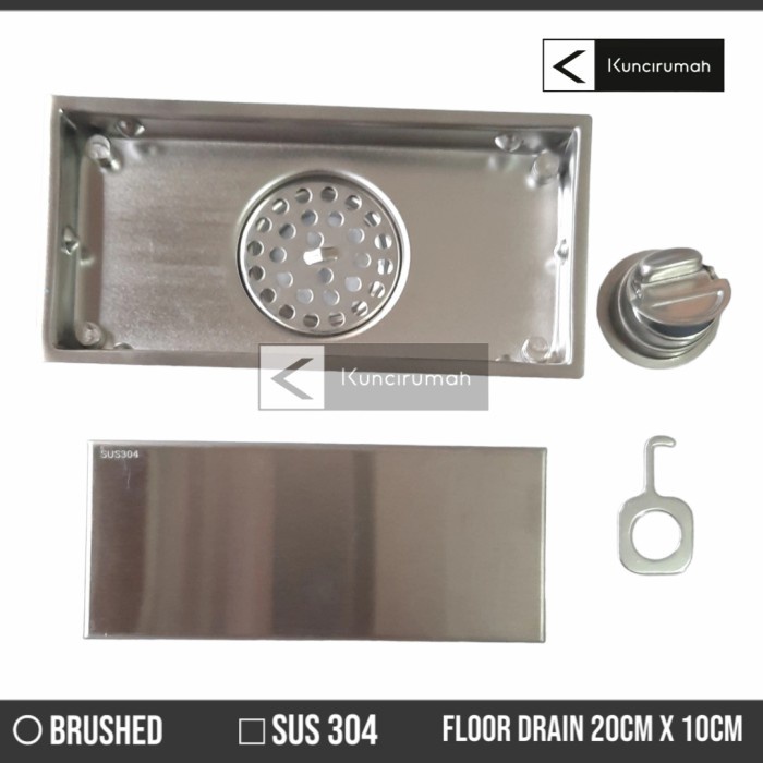 smart floor drain 20 cm/Floor drain 20cm x 10cm / Saringan got SUS 304 ORIGINAL