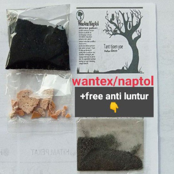 NAPTOL HITAM WANTEX PEWARNA PAKAIAN JEANS/ PEWARNA PAKAIAN PERMANENT