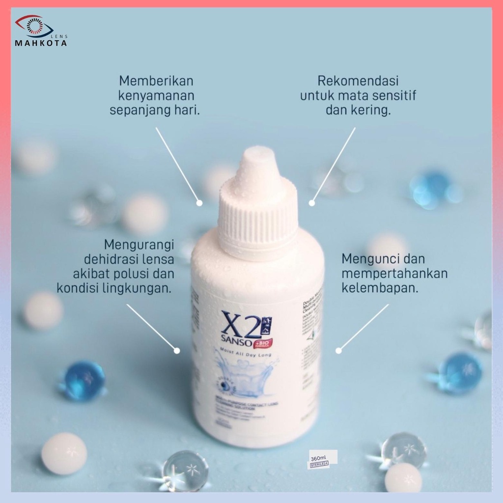 CAIRAN SOFTLENS X2 SANSO 60ML / AIR SOFTLENS / CAIRAN PEMBERSIH SOFTLENS 60 ML