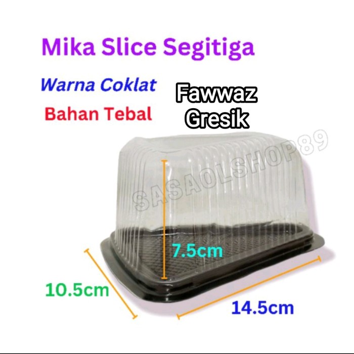 hanya disini] (25 pcs] Mika Kue Segitiga / Mika Cake Triangle / Mika Kue 1 Slice