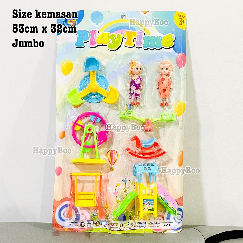 Mainan Boneka set Wahana Bermain Play Time mainan PTIM set boneka figure wahana bermain besar