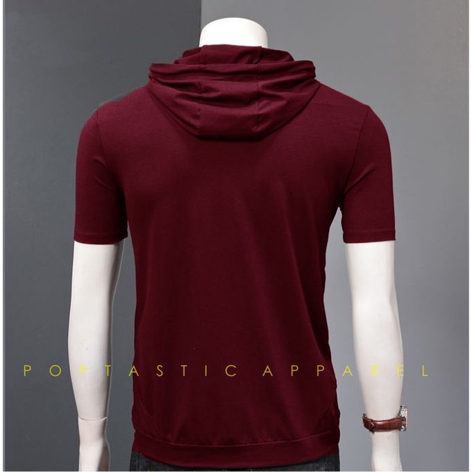 Rompi Hoodie Pria Kaos Distro Manset Olahraga Running Stretch SLIM FIT