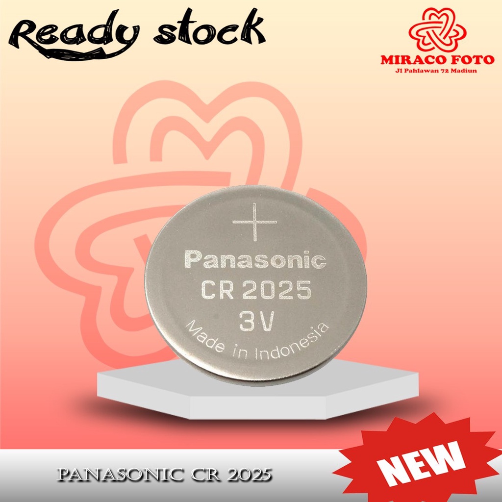 Baterai Panasonic CR-2025 / Lithium Battery CR2025 3V Original