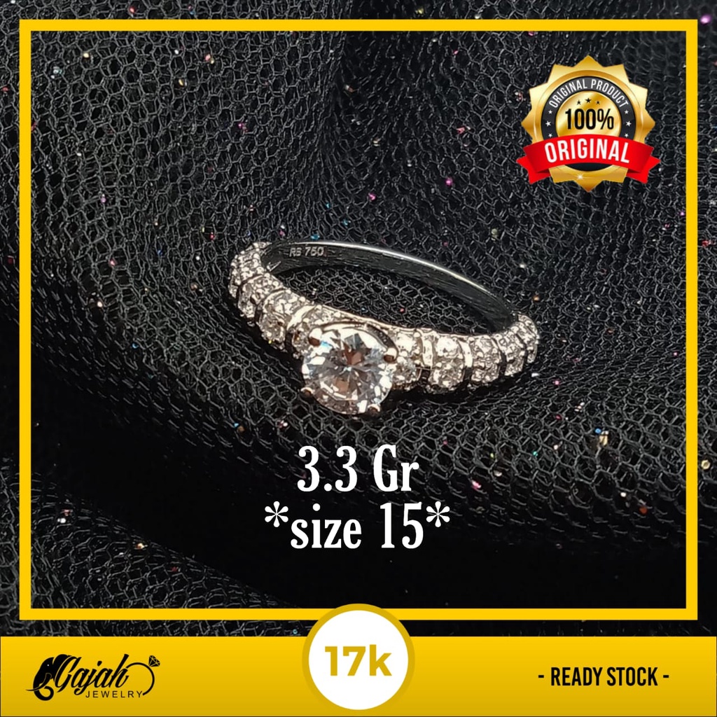 Cincin Emas 17K - 3.3 Gr Kadar 750 - 4330