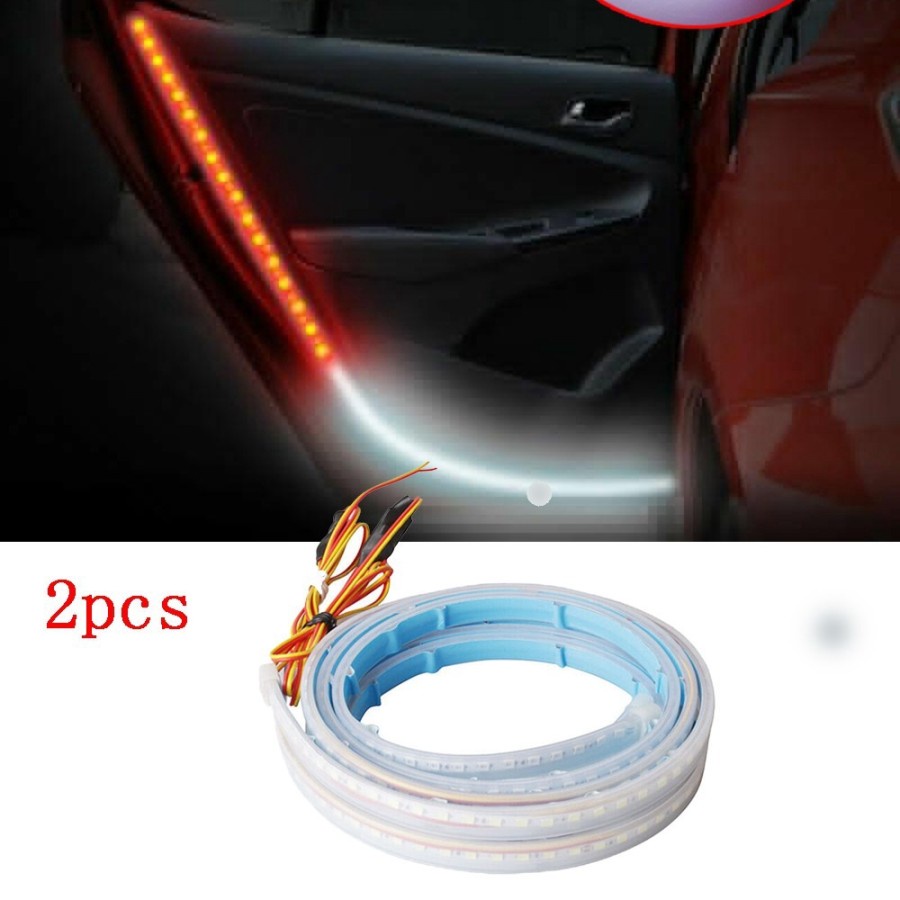 Lampu LED 2 in 1 Car Door Warning Light Pintu Mobil Strip Flow Flash 120 cm