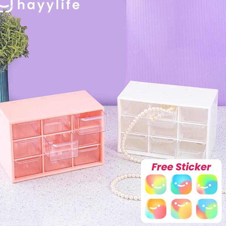 ➱ [CLEARANCE] HAYYLIFE Kotak Penyimpanan - Tahan Debu Laci Kotak Penyimpanan Desktop Stationery Perh