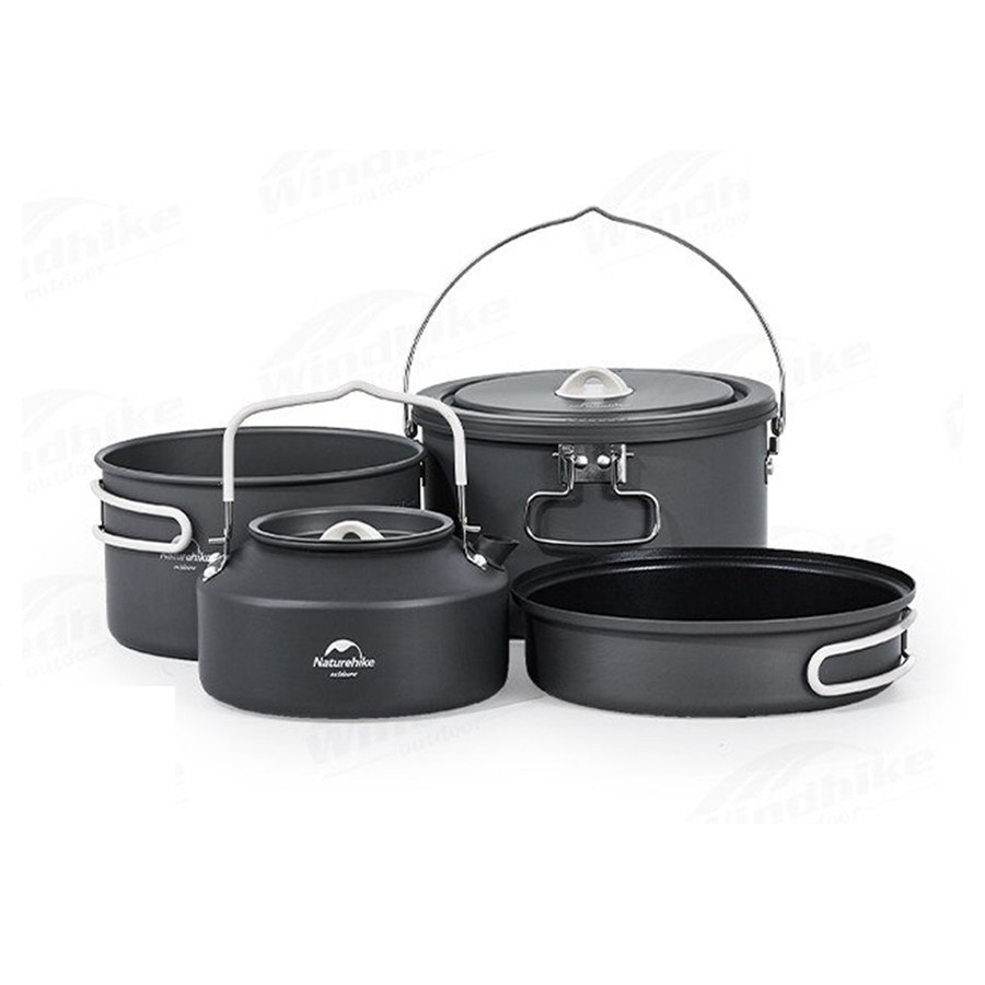 Alat Masak Camping Naturehike CNH22CJ002 Alloy Nesting Cooking Set