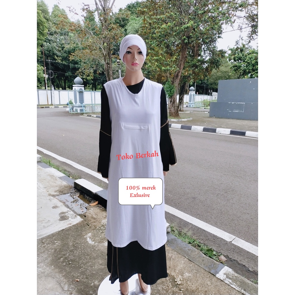 dalaman panjang gamis haji umroh  100% merek Exlusive meyerap keringat