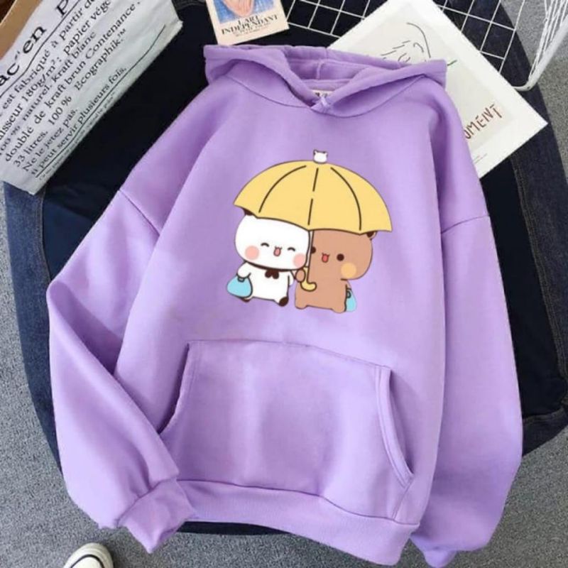 DUA PAYUNG _ Sweater Hoodie Anak Perempuan Mint | Jaket Anak Cewek Lucu (Sablon DTF)