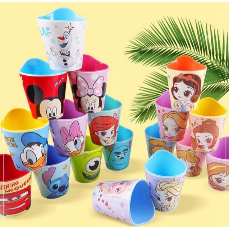 gelas melamin anak original disney karakter character