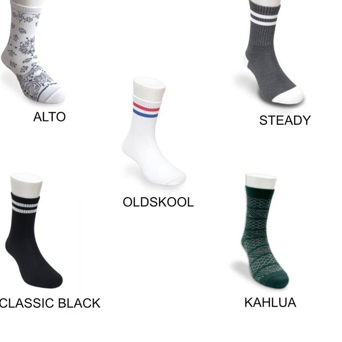 ✵ Paket crew socks 5 pasang ➨