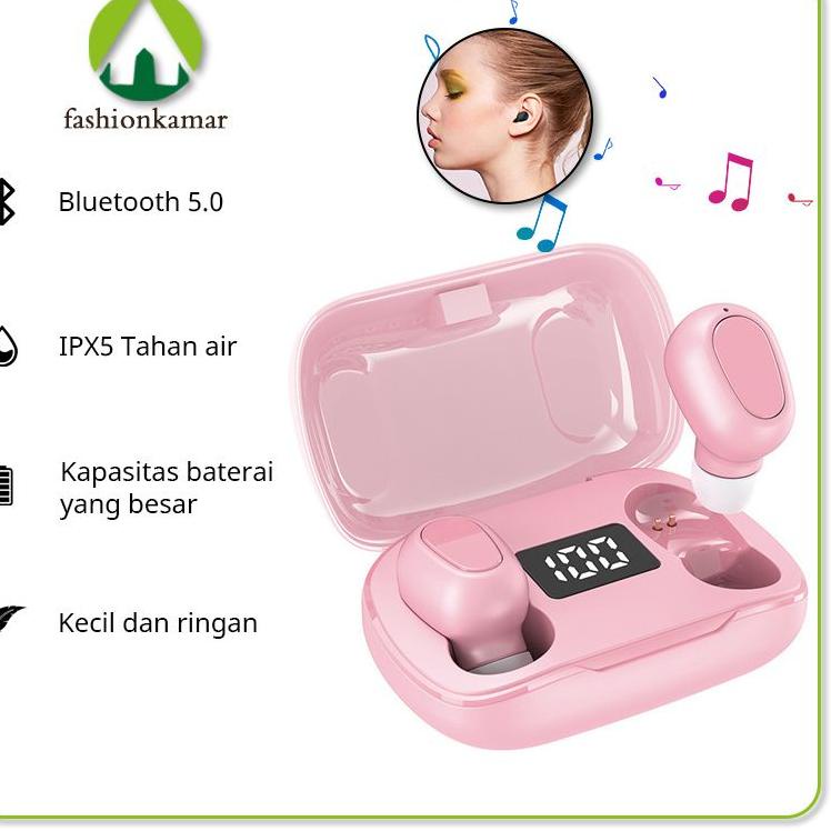 TerkiniEarphone TWS-L21 PRO Wireless Bluetooth untuk Android & iPhone Versi Bluetooth 5.0✪