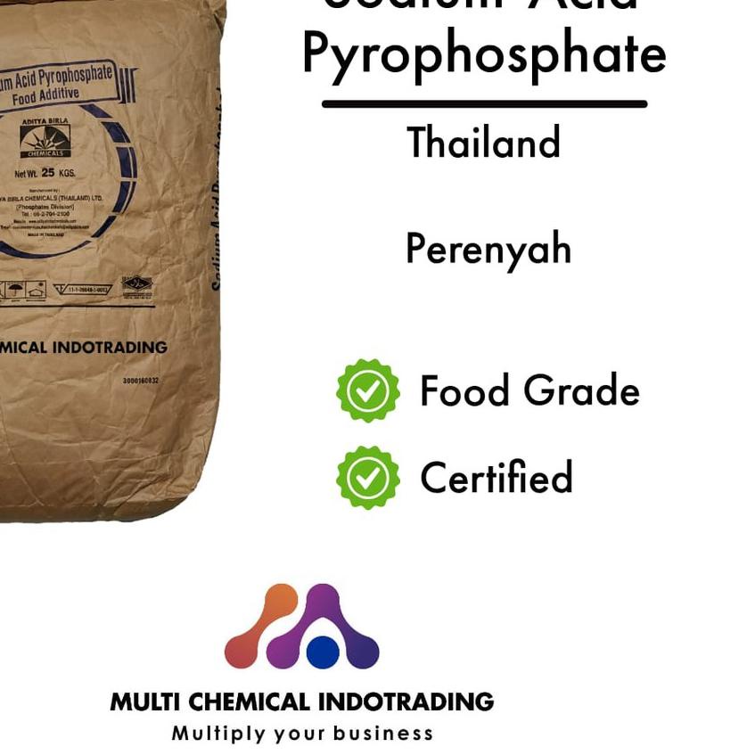 

➬ SODIUM ACID PYROPHOSPHATE / SAPP ex. THAILAND. PERENYAH FOOD GRADE. 1 kg ➺
