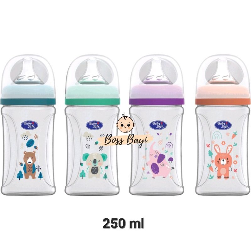 BABY SAFE - Wide Neck Bottle / Botol Dot Bayi 120ml - 250ml WN07 | WN08