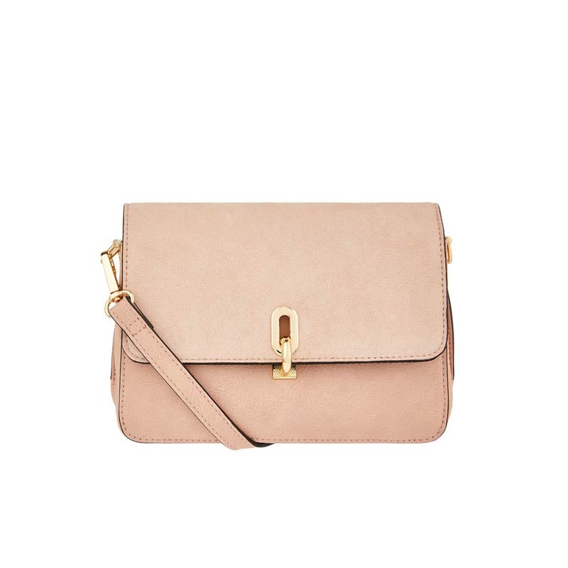 Tas Selempang Wanita Branded Carly Accessorize UK – Sling Bag Suede Kombinasi PU Leather Elegan - Fa