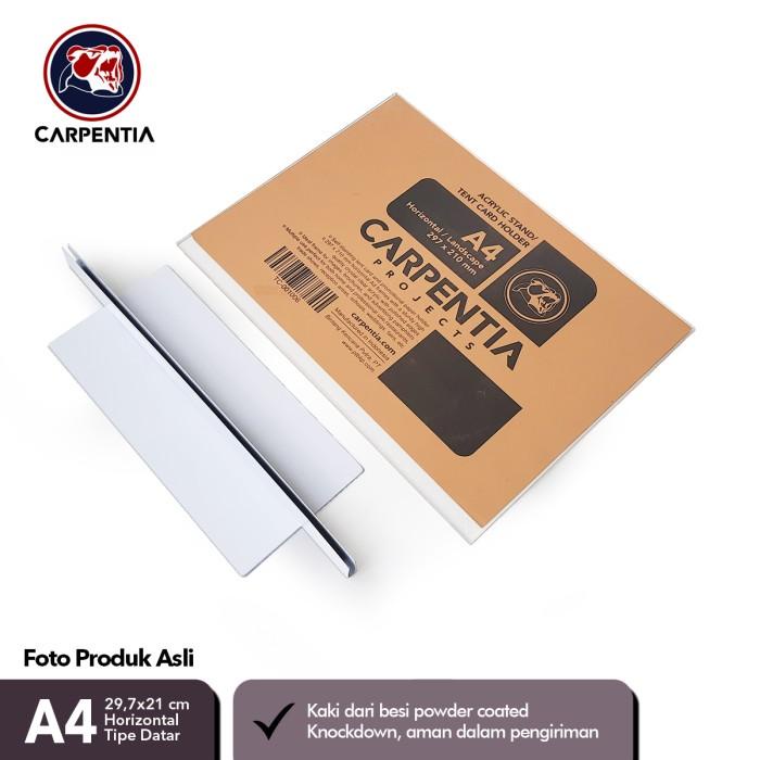 

Carpentia Stand Acrylic Besi /Datar A4 Horizontal 29,7x21cm /Tent Card