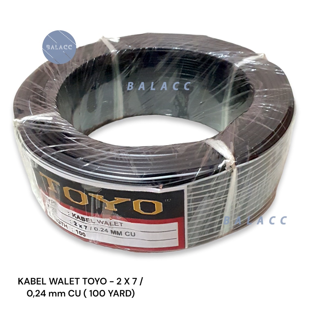 Kabel Tweeter Walet TOYO 2x7 Panjang 100 Yard Kabel Listrik Audio