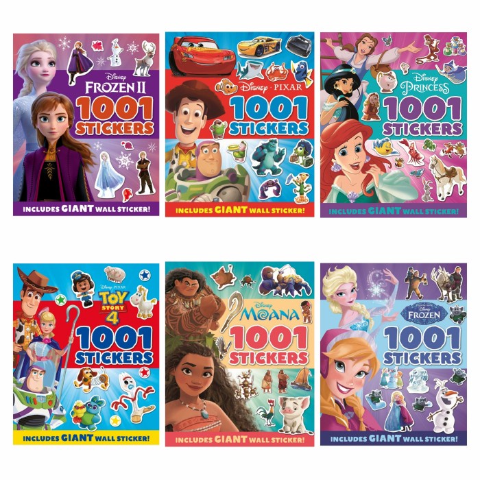 

DISNEY PIXAR TOY STORY 4 , PRINCESS FROZEN, MOANA 1001 STICKERS