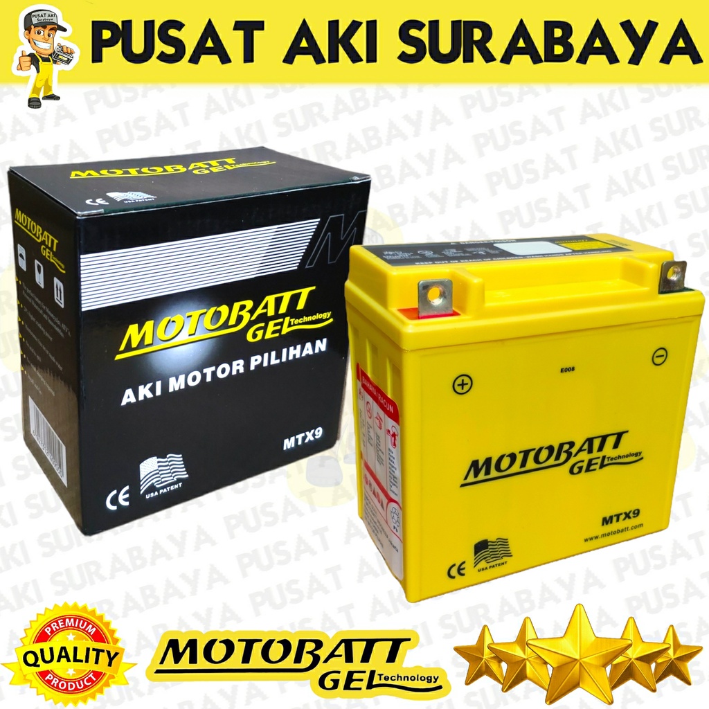 PROMO PRODUK BARU MOTOBATT MTX9 12V 9AH MOTOR SUZUKI THUNDER 250 BENELLI PETAGONIAN EAGLE APRILIA RS 125 YB7A