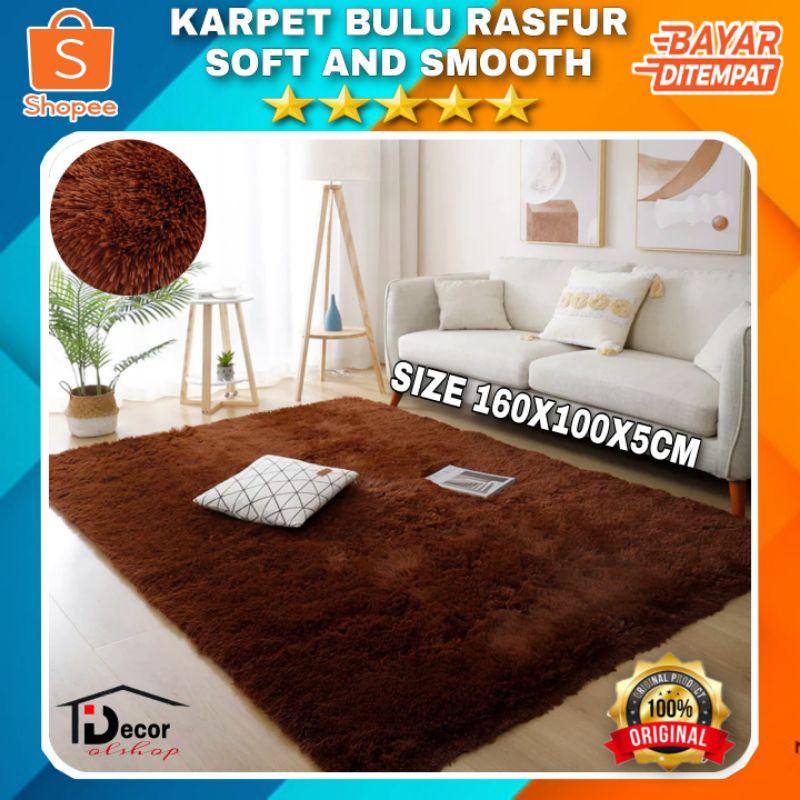 Karpet bulu rasfur uk 160x100x5cm