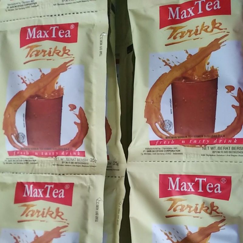 

Teh tarik Maxtea per renceng isi 10 sachet