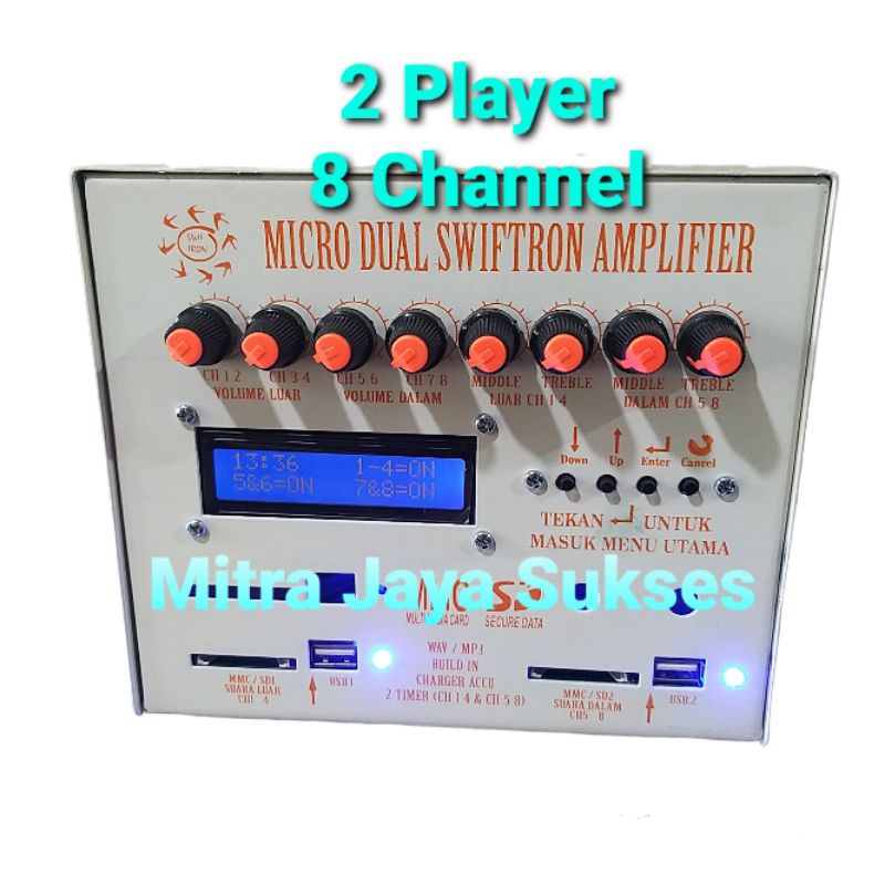 Ampli Swiftron Micro Dual 2 Player 8 Channel