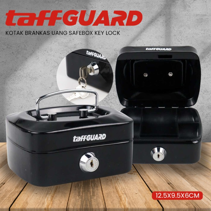 TaffGUARD Kotak Brankas Uang Safebox Key Lock 12.5x9.5x6cm - JJZS66