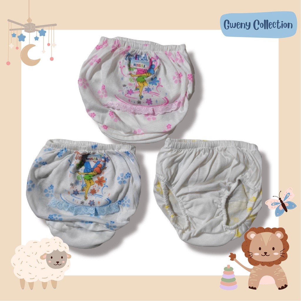 CELANA DALAM ANAK PEREMPUAN CD RENDA TINKERBELL LUCU MURAH