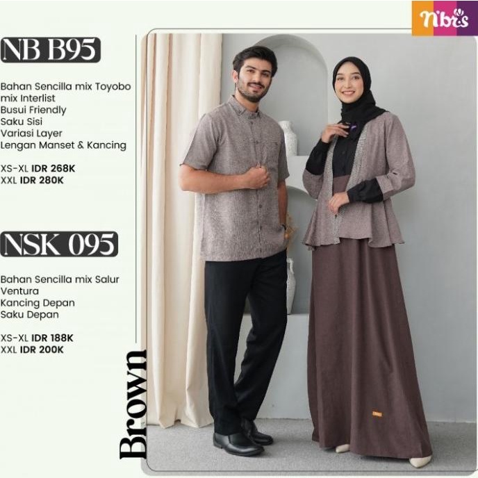 GAMIS KOKO COUPLE NIBRAS NB B95 NSK 095 / SARIMBIT NIBRAS ORI TERBARU