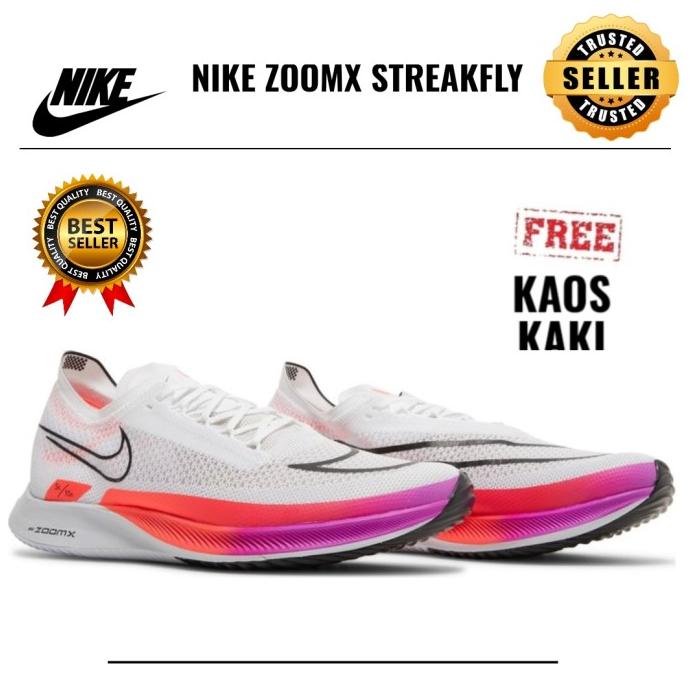 Nike zoomx streakfly white orange purple BNIB