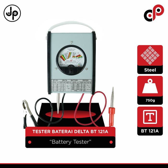 Terlaris Battery Tester Tester Baterai Delta Bt 121A