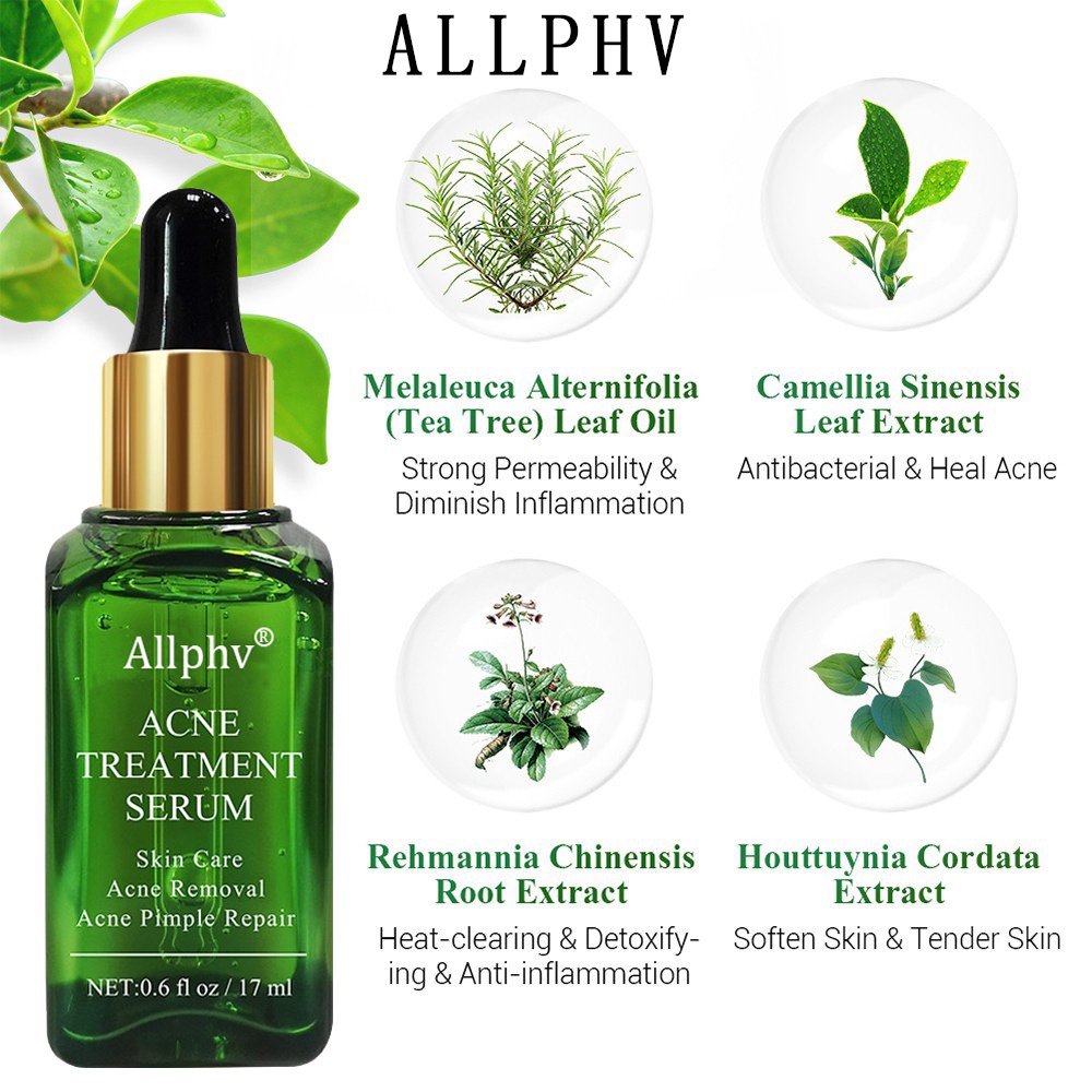 ALLPHV Tea Tree Acne Treatment Repair Skin Acne Serum menyembuhkan jerawat 17ml