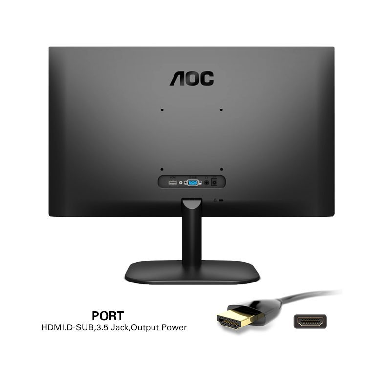 Monitor LED AOC 24B2XDA 24&quot; IPS 1080p 75Hz VGA HDMI DVI SPEAKER VESA